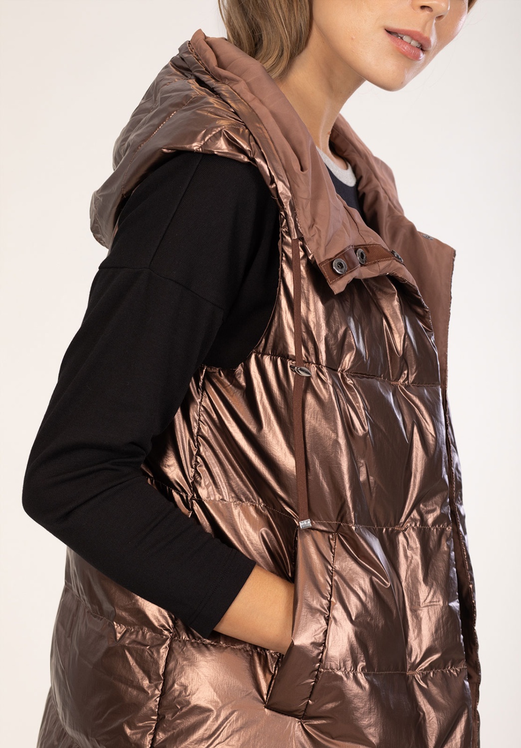 Padded Bronze Colored Vest. 2