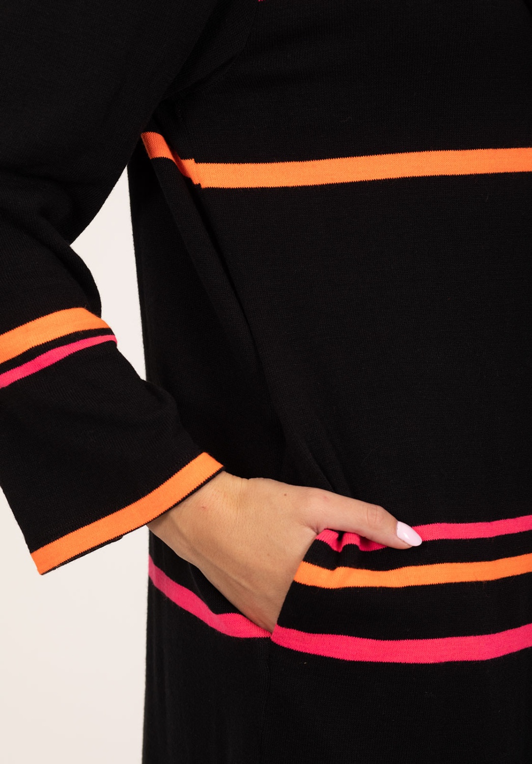 Veste Longue Rayée Néon 2