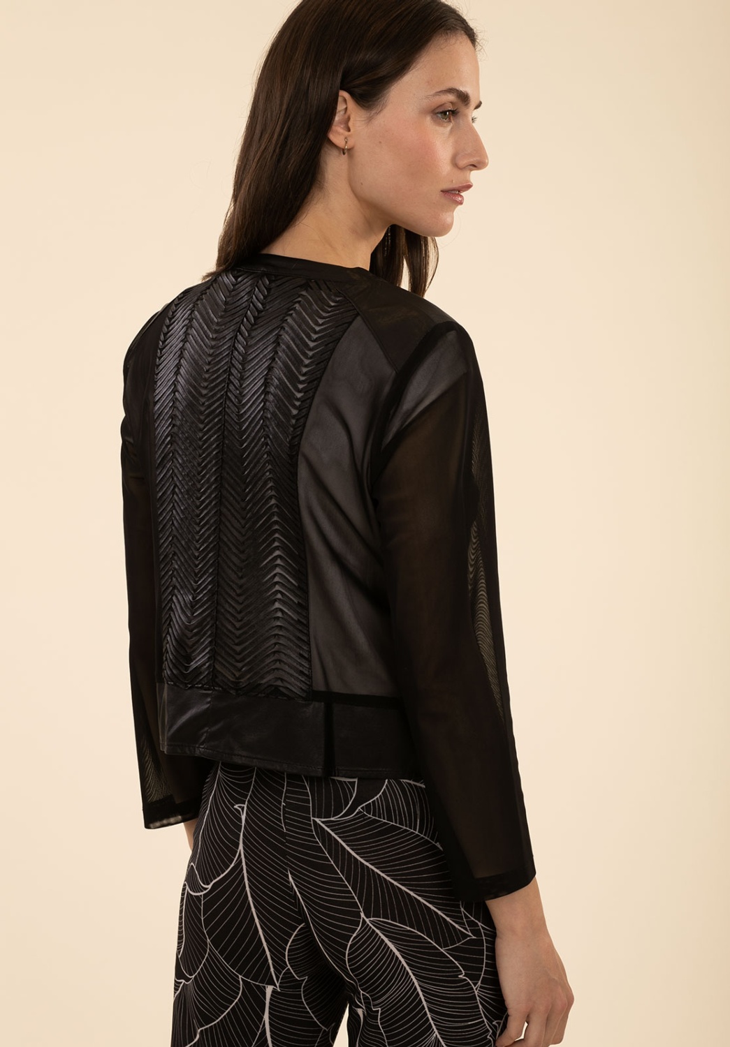 Eco-leather And Tulle Jacket 2