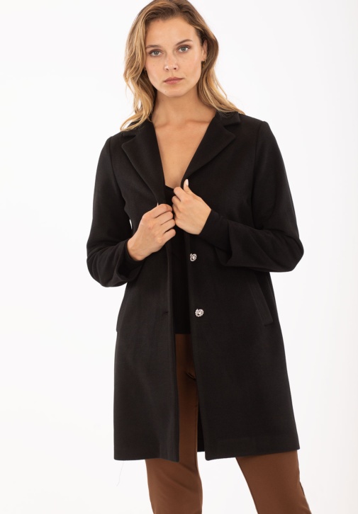Manteau en tissu noir