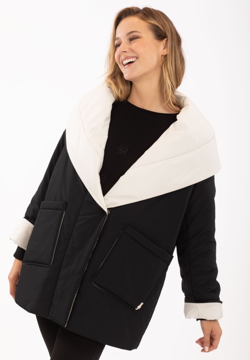 Two-tone Parka with Lapels