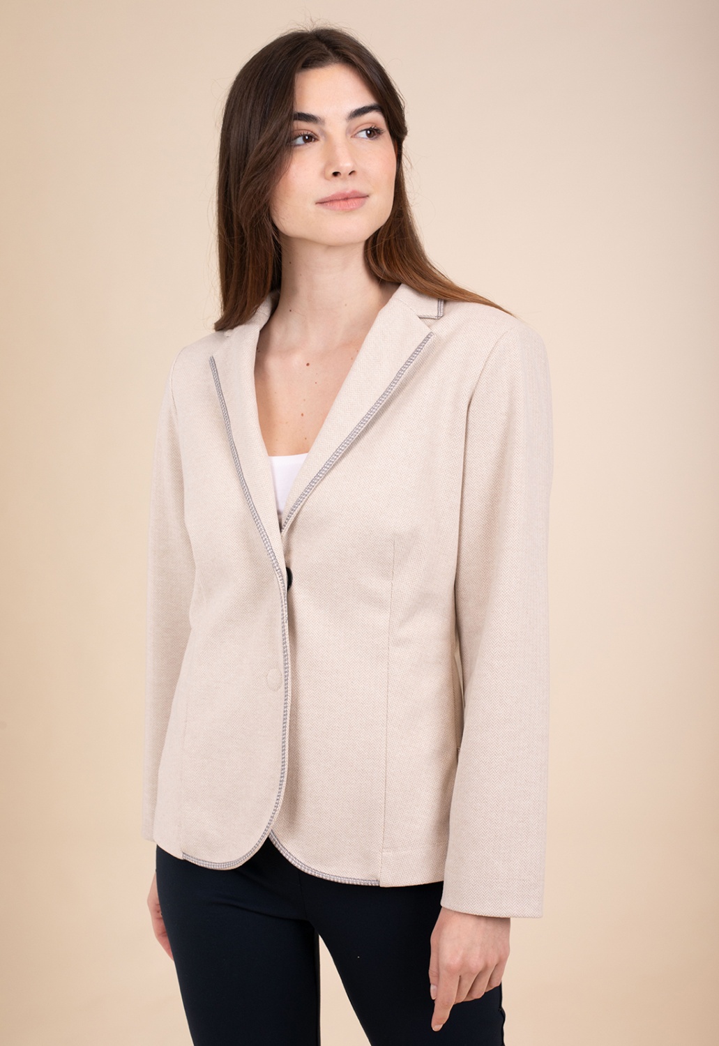 Blazer brut à mini chevrons 5