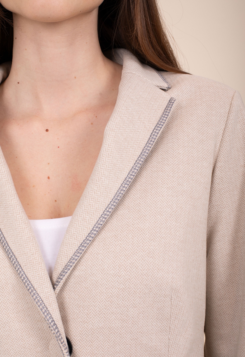 Blazer brut à mini chevrons 1