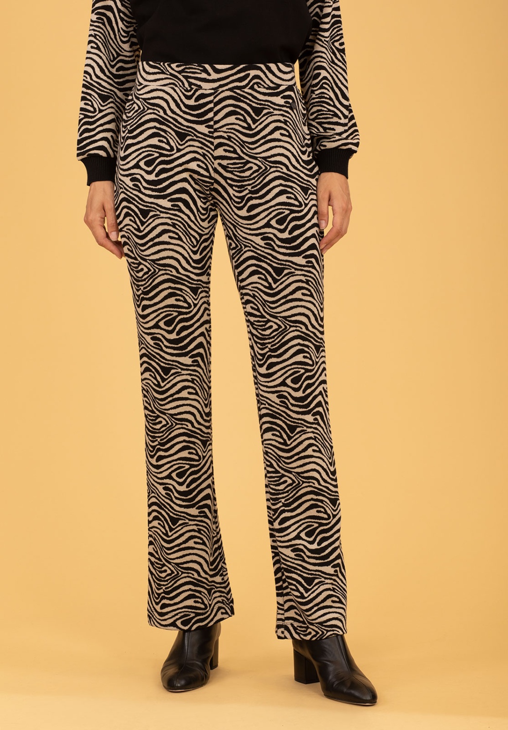 Zebra Knit Trousers