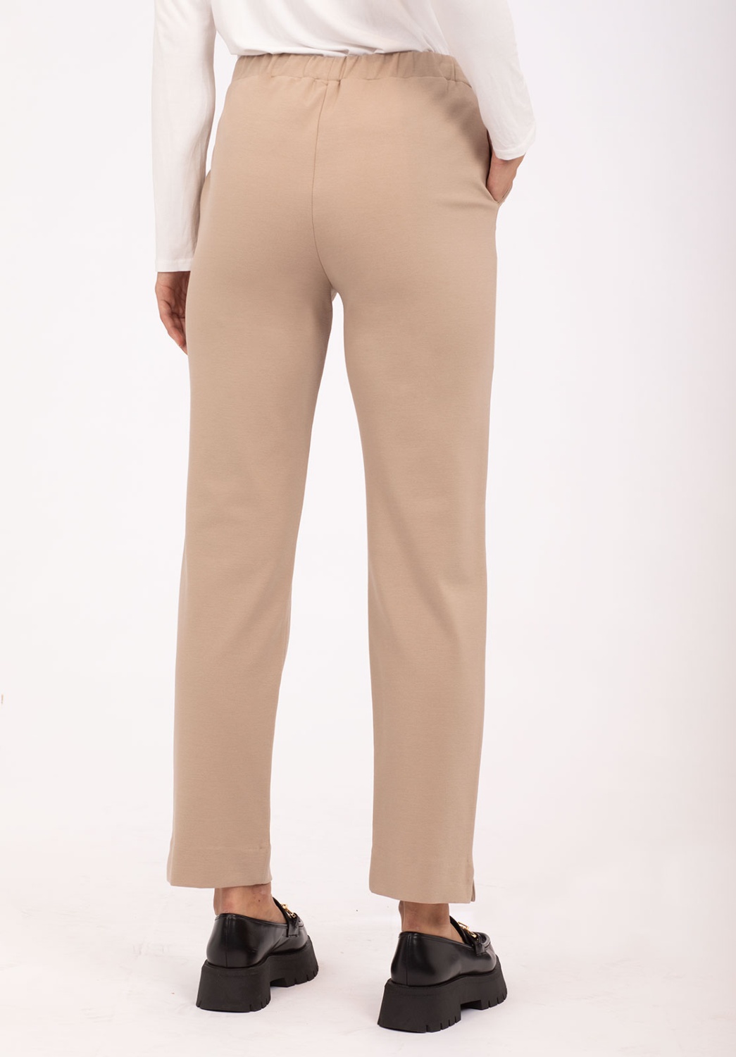 Beige Central Seam Trousers 3