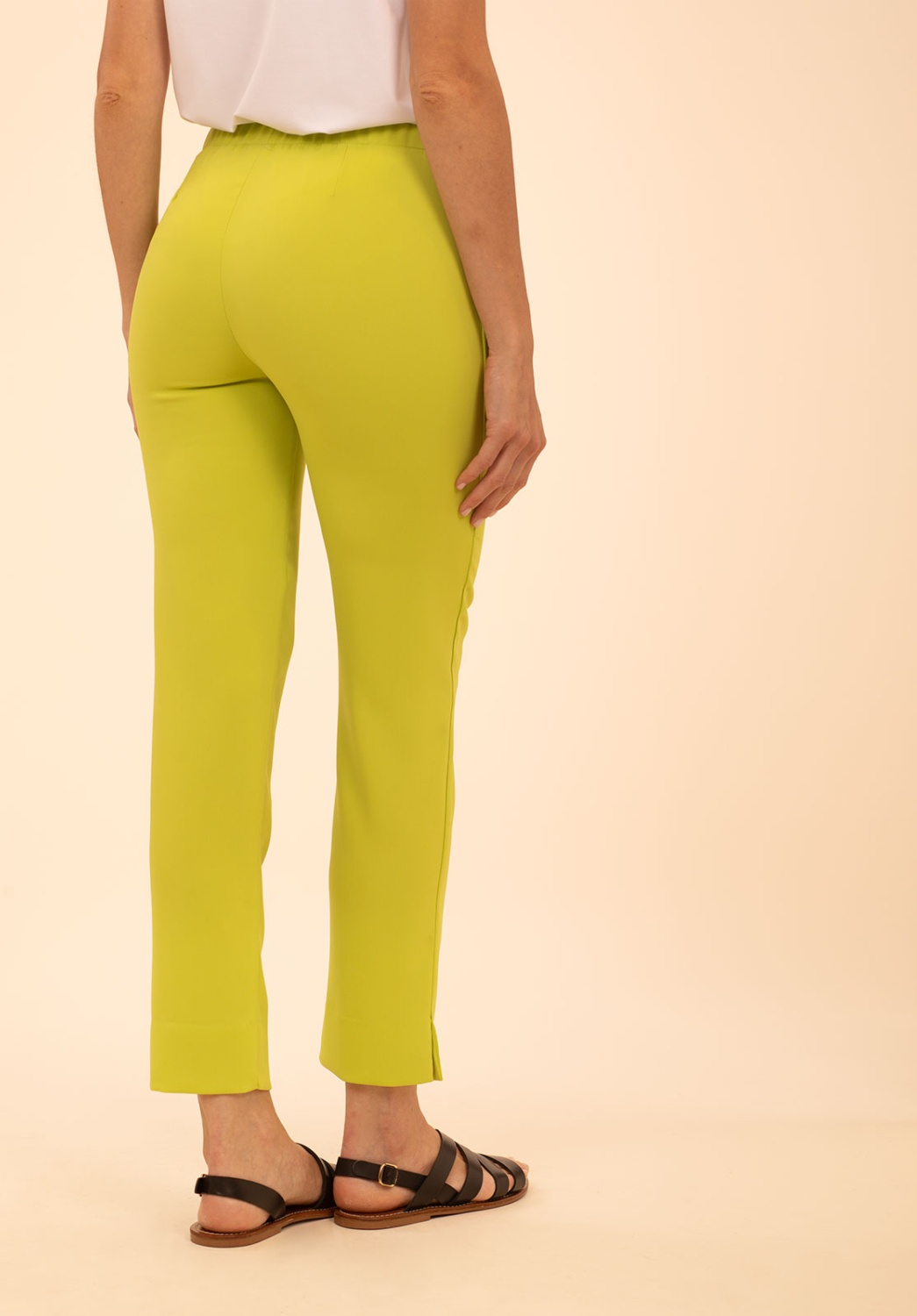 Pantalon boutonné citron vert 3