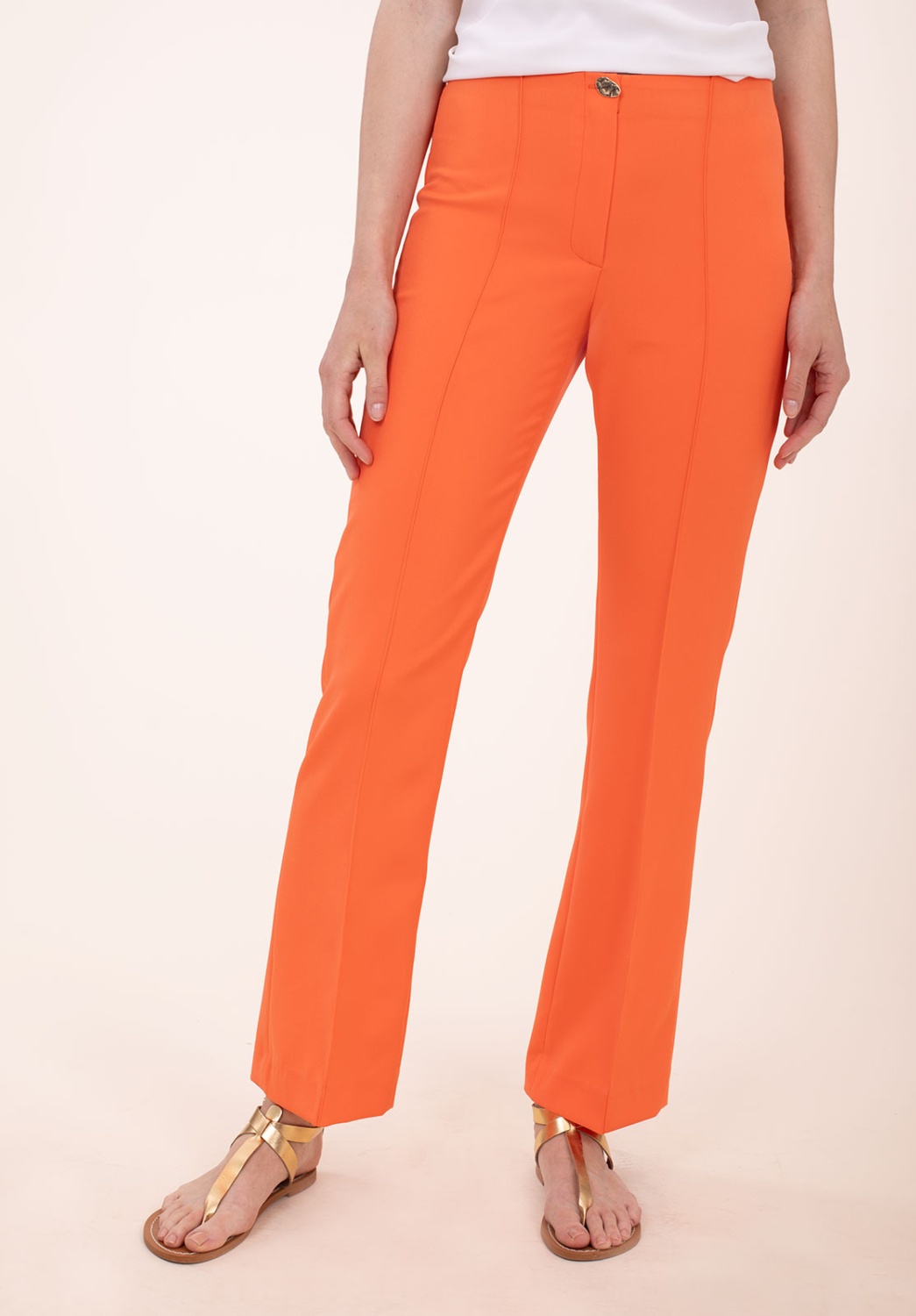 Pantalón Pitillo Naranja 1