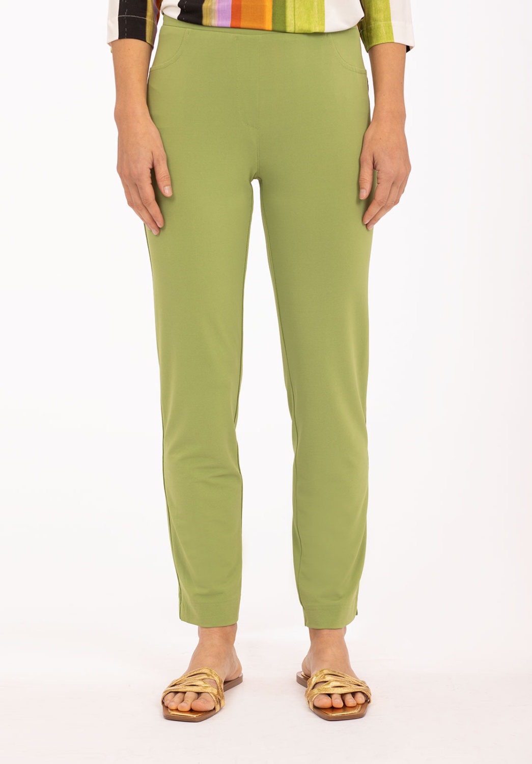 Lime Skinny Trousers 1