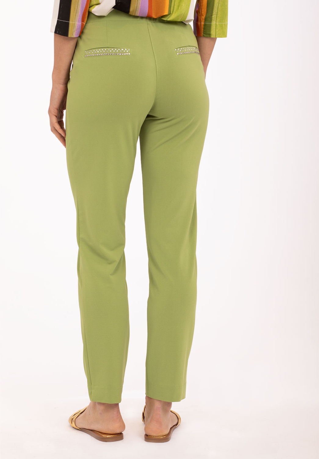 Lime Skinny Trousers 3