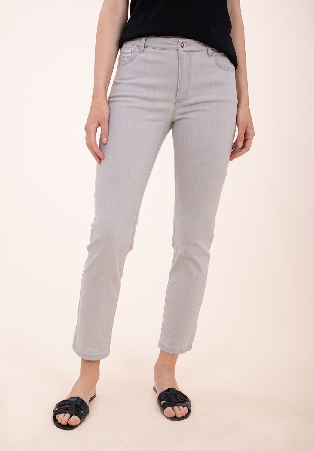 Pantalón Tejano Gris 1