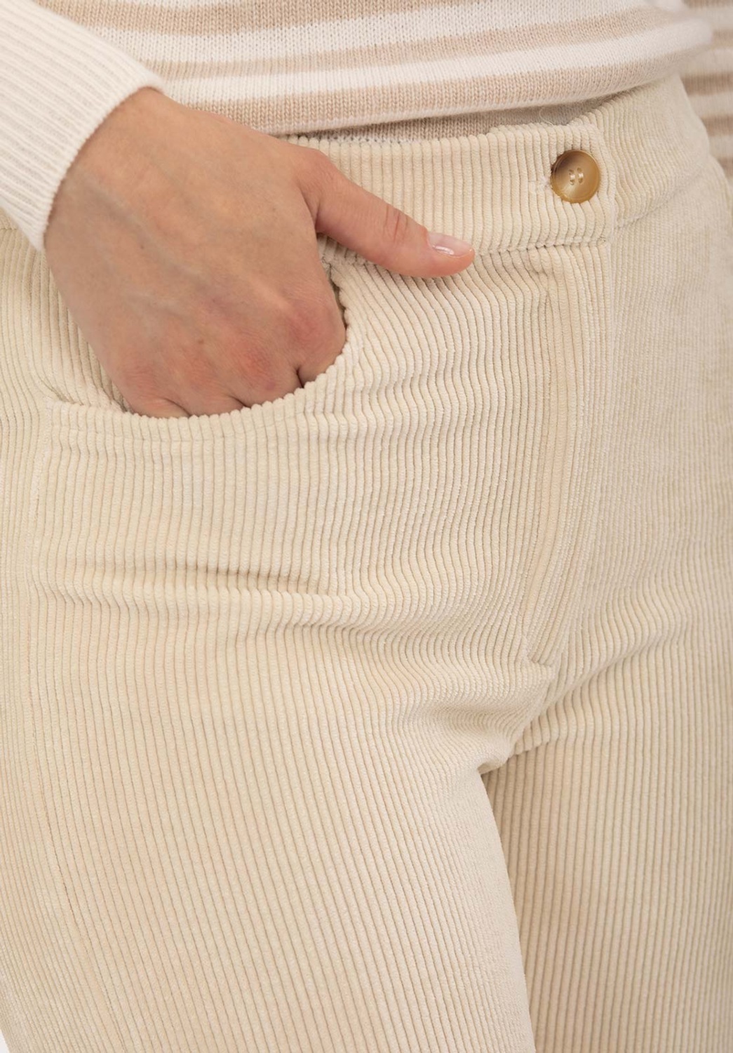 Pantalón Pana Crema 2