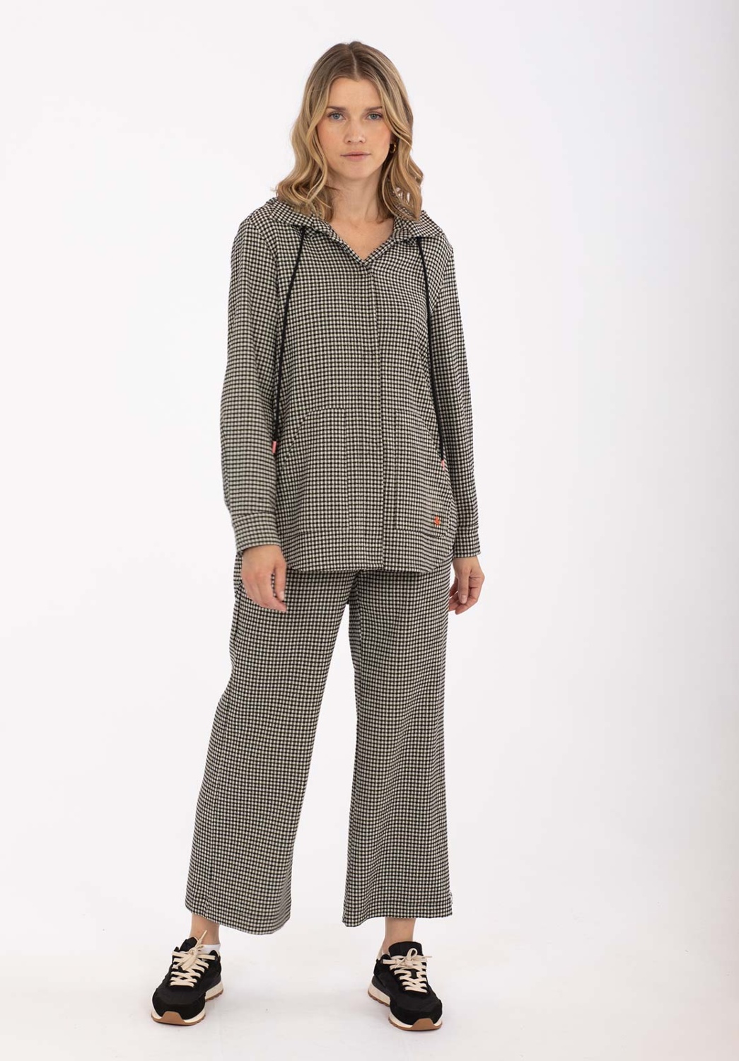 Pantalon à mini carreaux