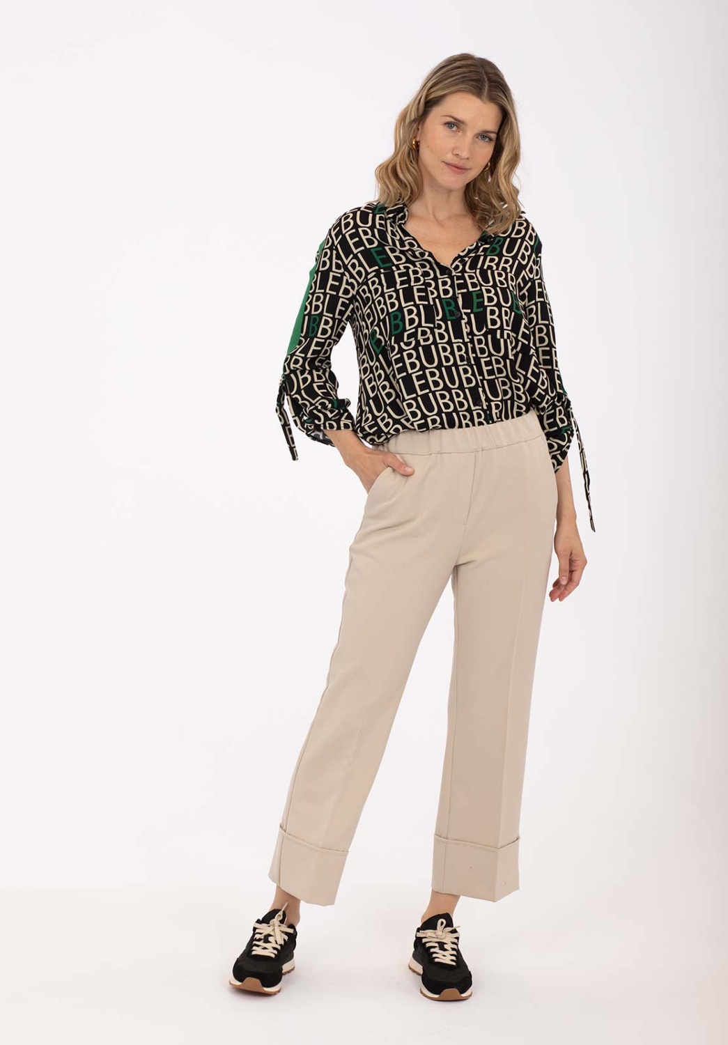 Pantalón Ancho Crema
