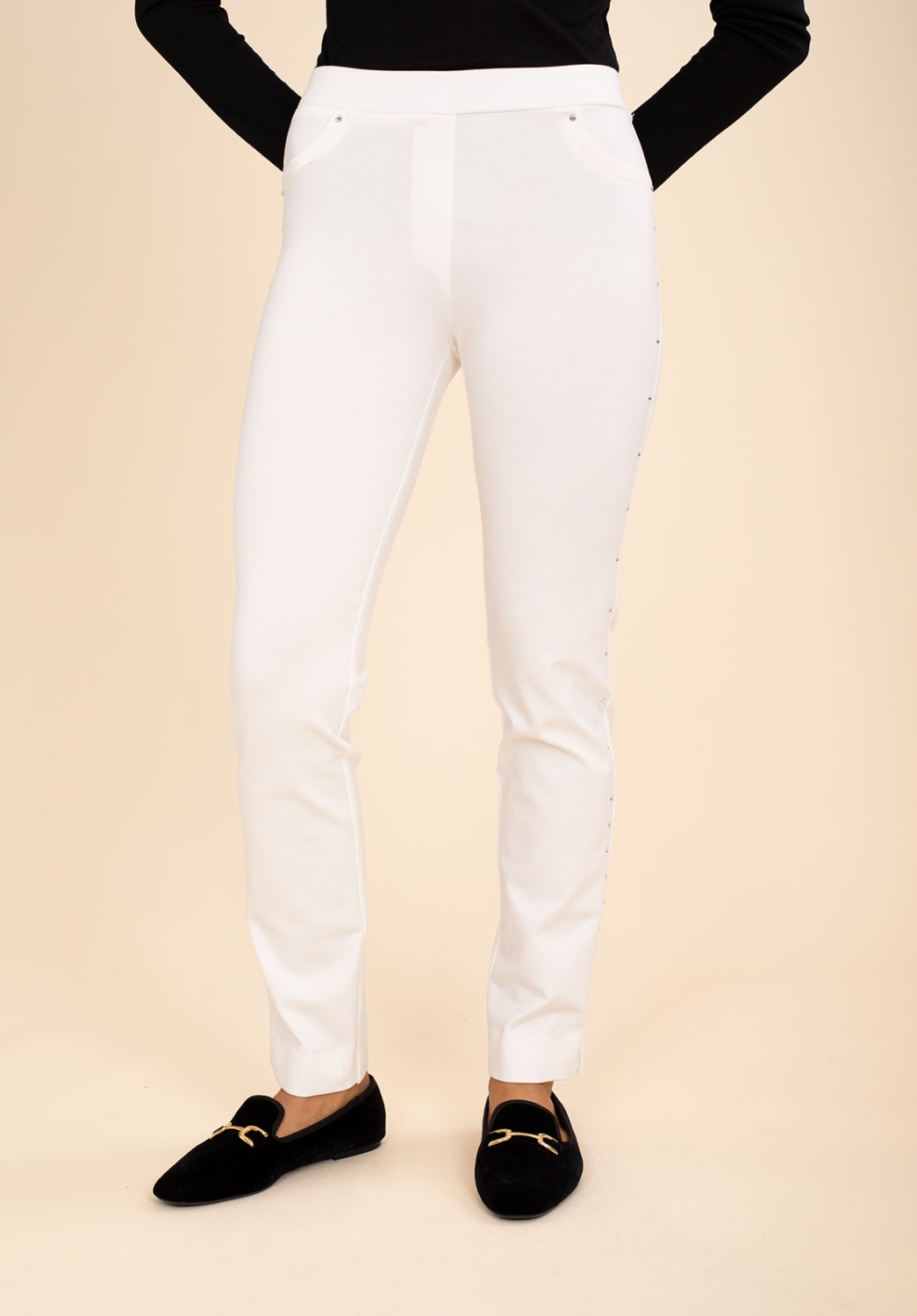 Pantalón Punto Blanco Pedrería