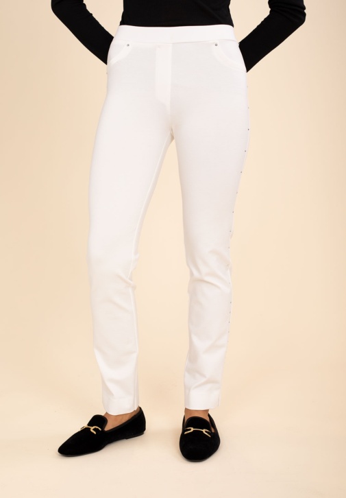 Pantalón Punto Blanco Pedrería