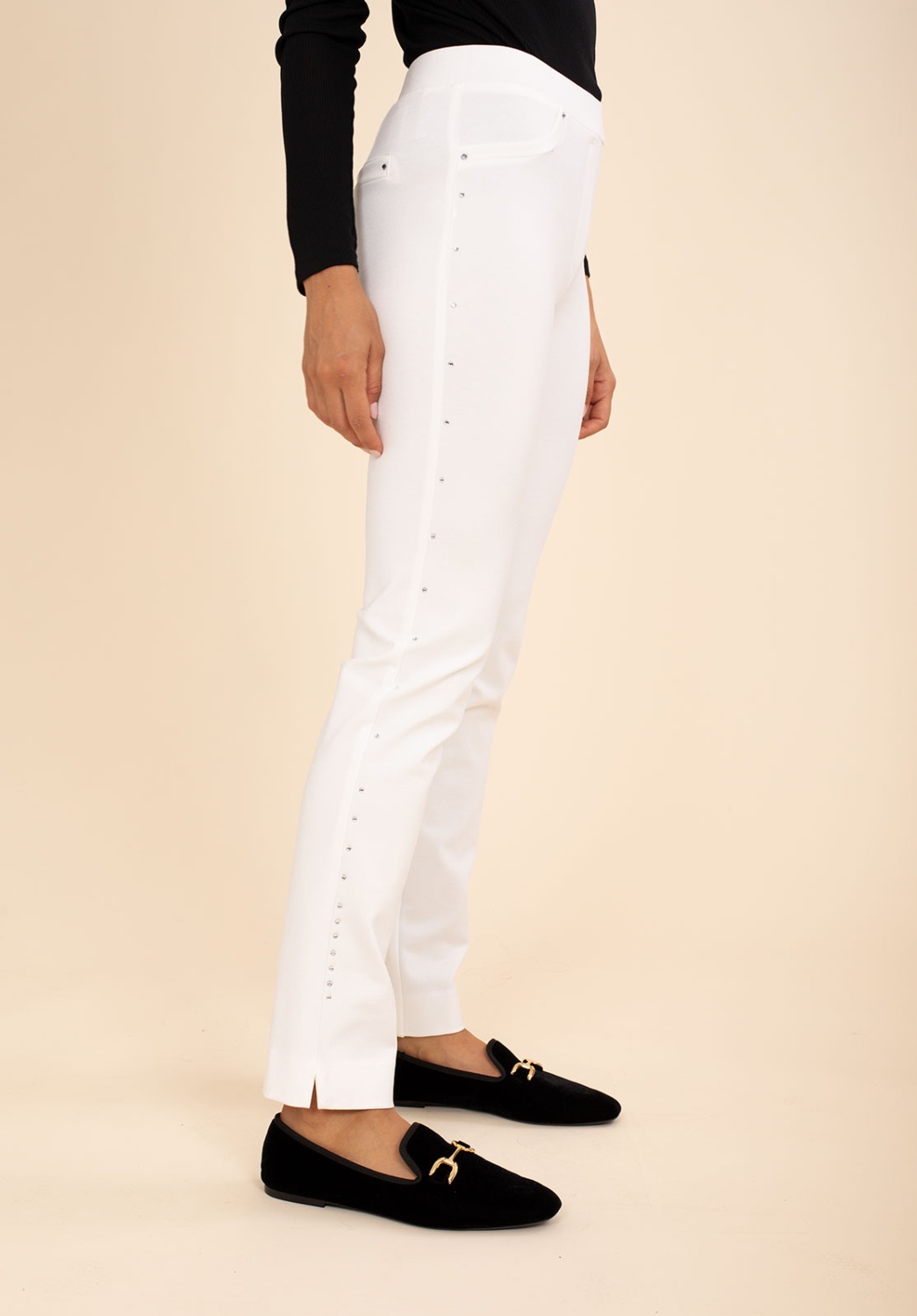 Pantalón Punto Blanco Pedrería 1