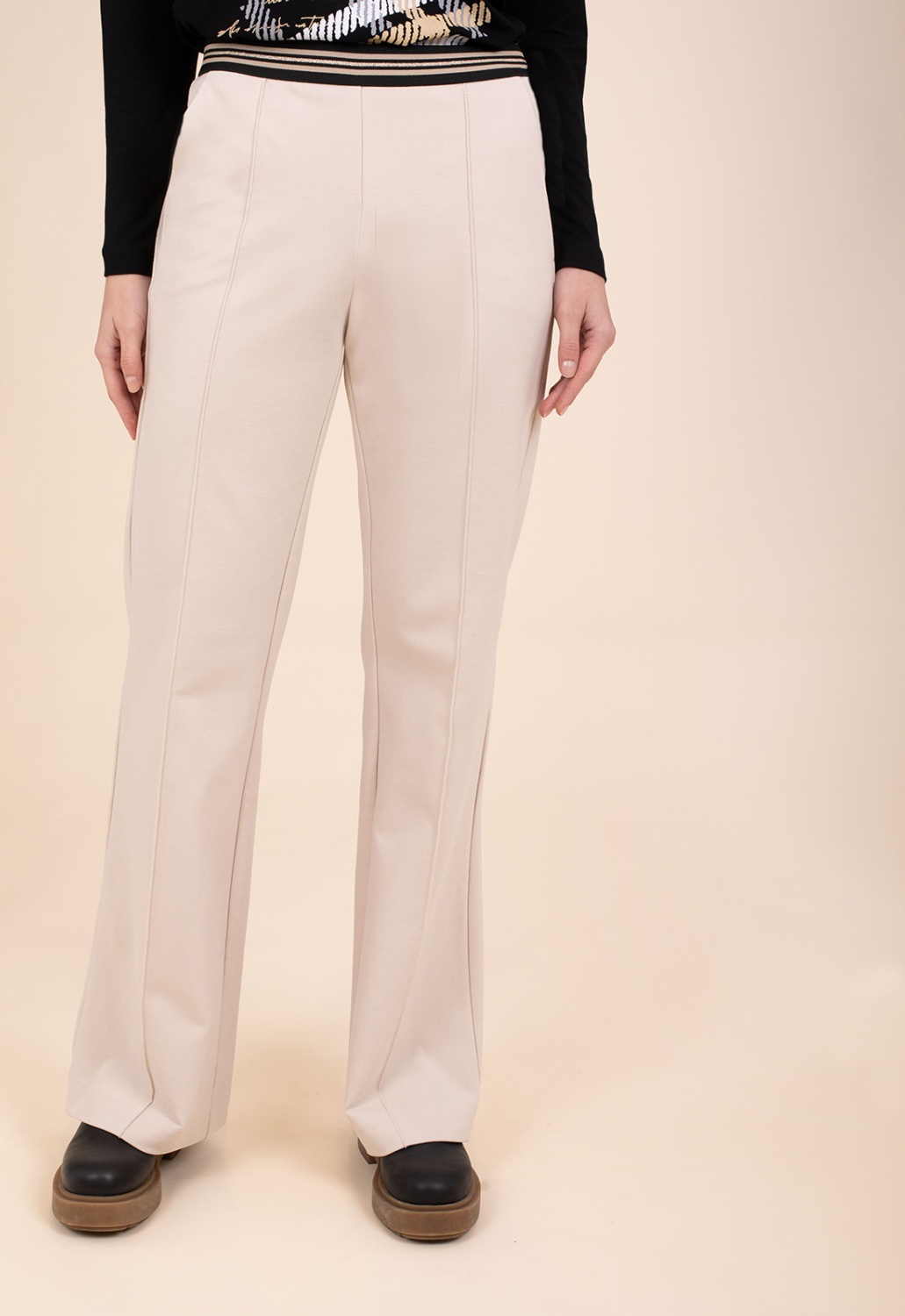 Pantalón Ancho Crema 1