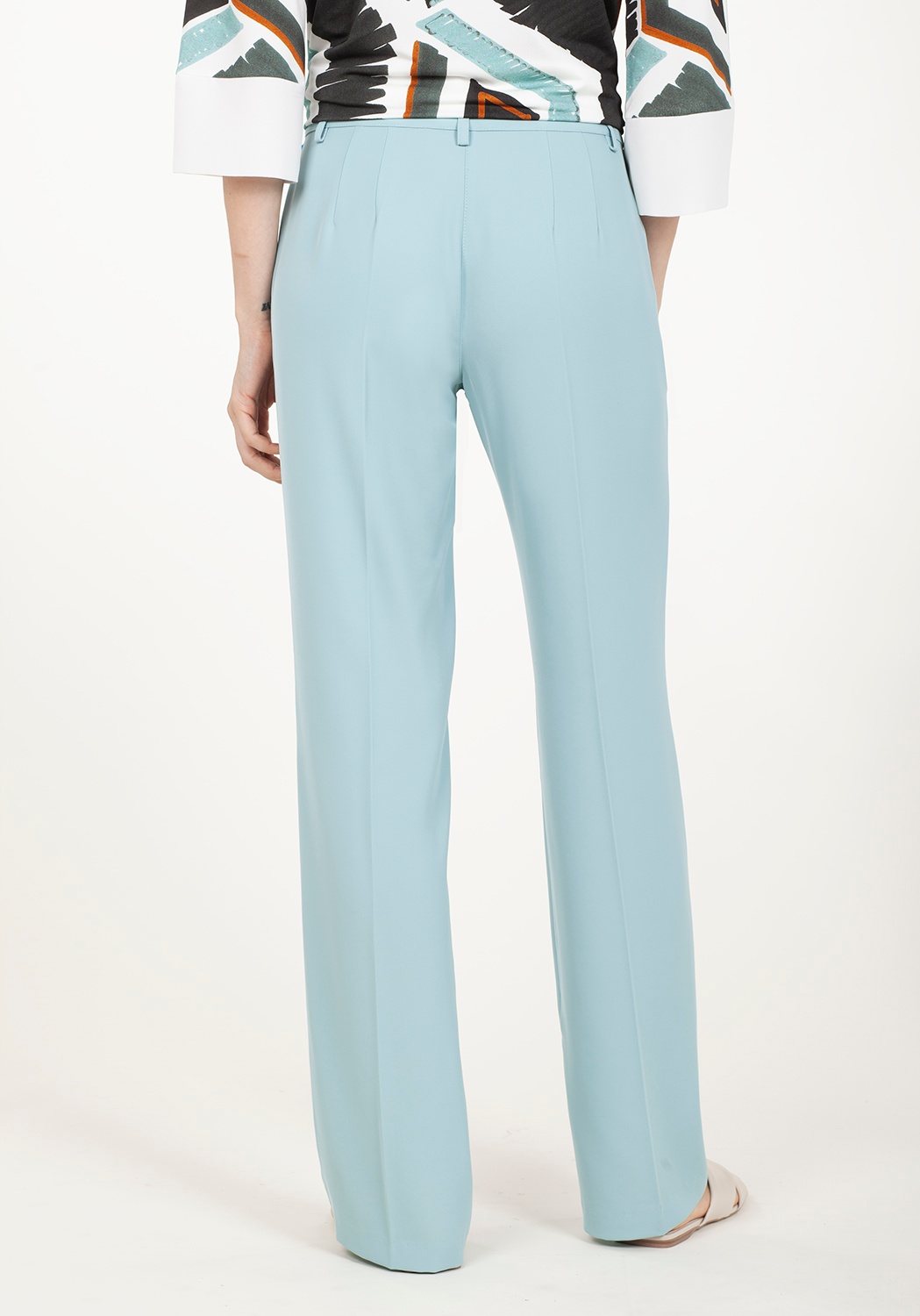 Pantalon droit bleu clair 2