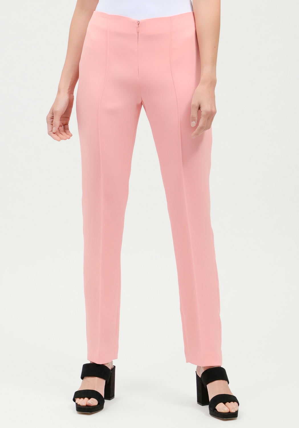 Pantalón de fiesta rosa fluido de tiro alto | INVITADISIMA Colores Rosa  Talla Ropa XS Categoria Colores ROSAS