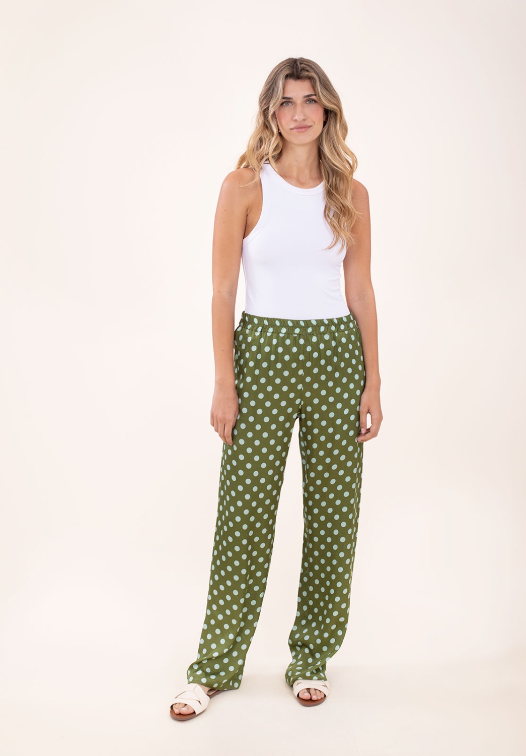 Pantalón Topos Verde 
