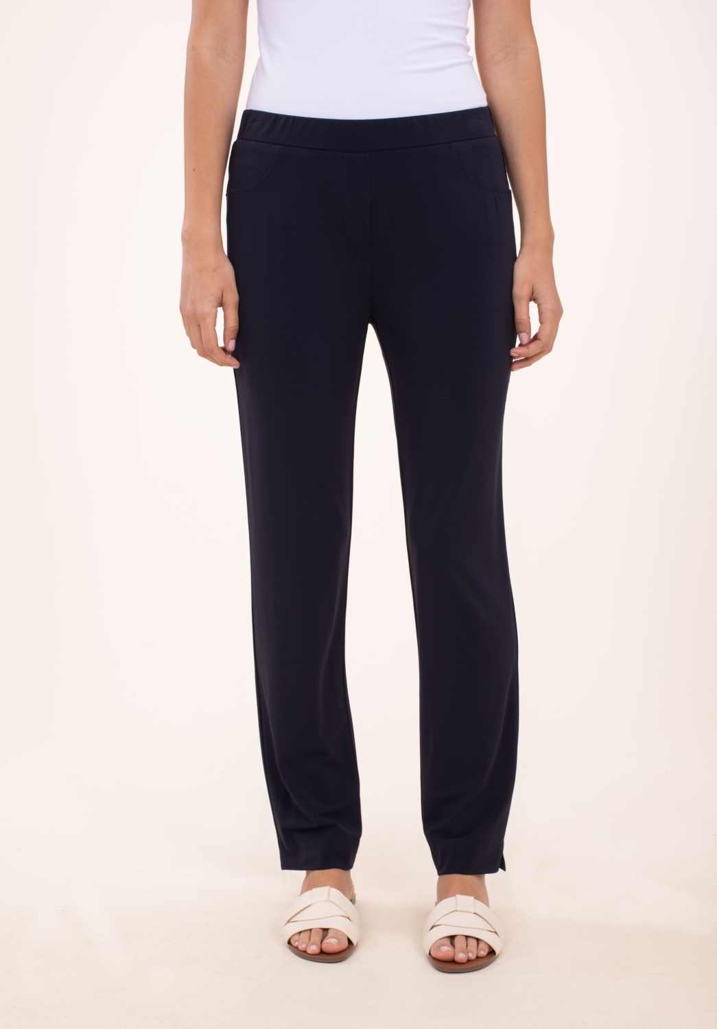 Pantalón Pitillo Punto Azul Marino 1