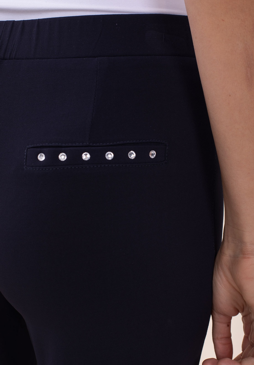 Pantalón Pitillo Punto Azul Marino 2