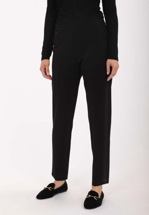 Pantalon en maille noire sans strass