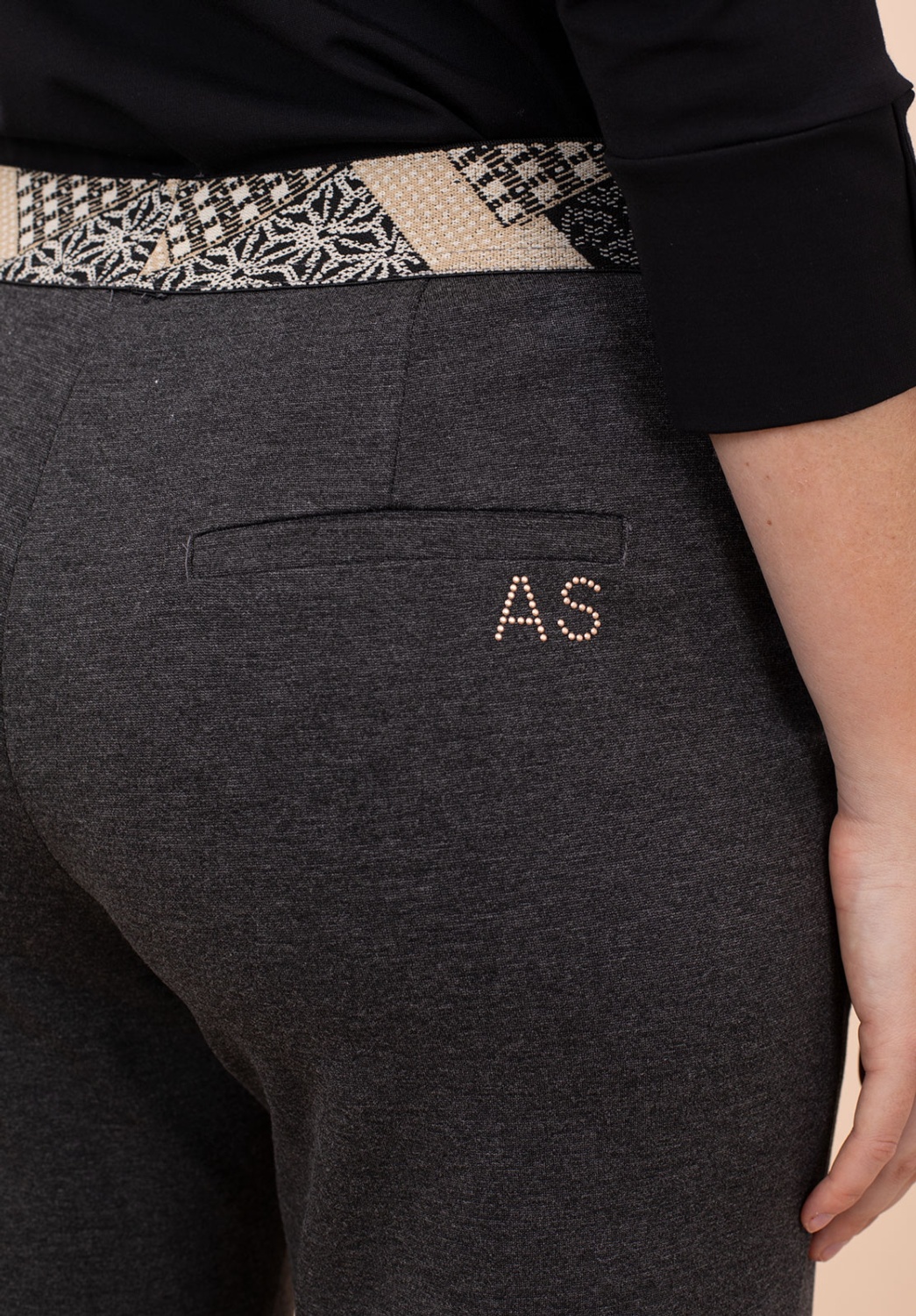 Dark Gray Mid-Rise Pants 2