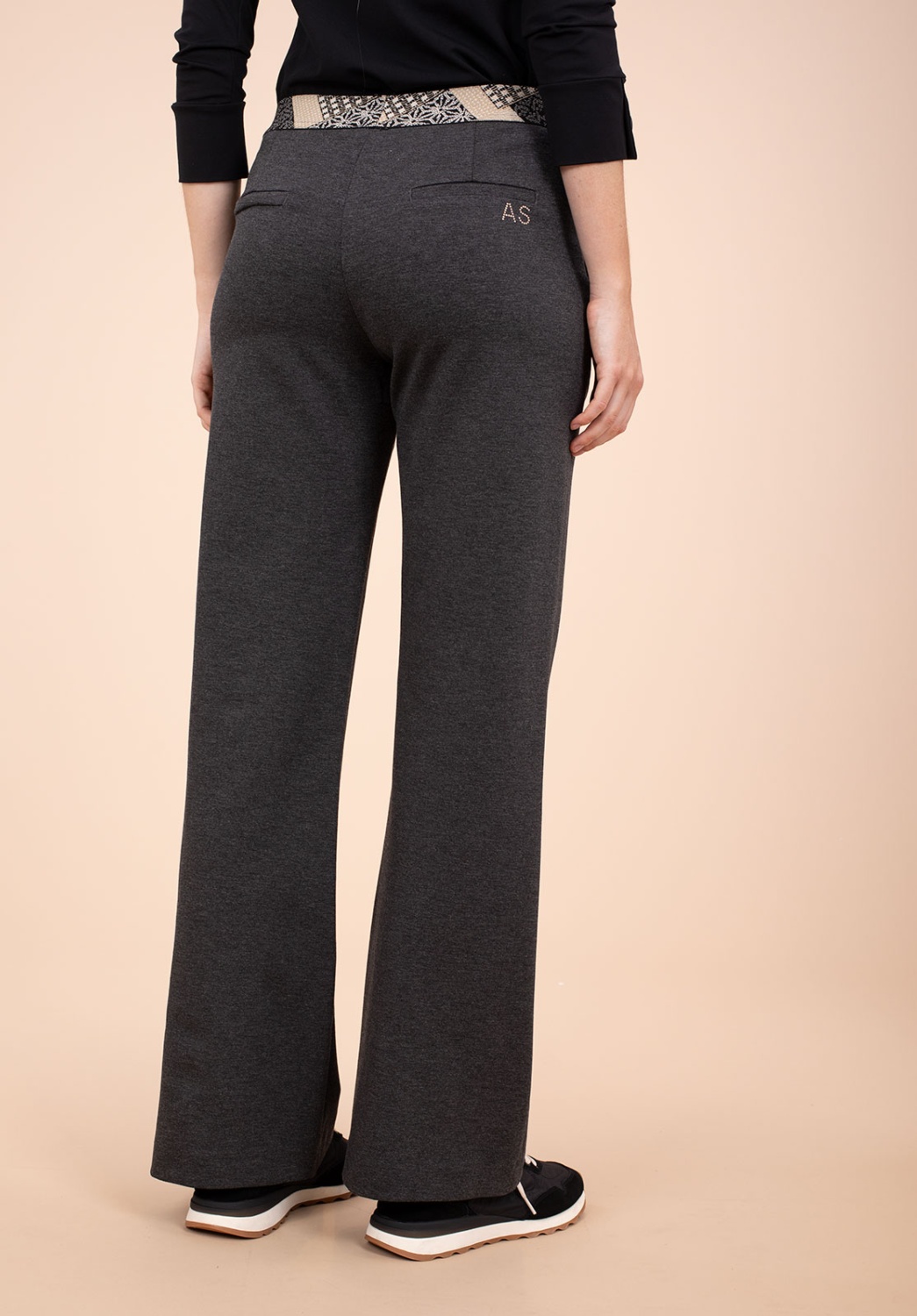 Dark Gray Mid-Rise Pants 3