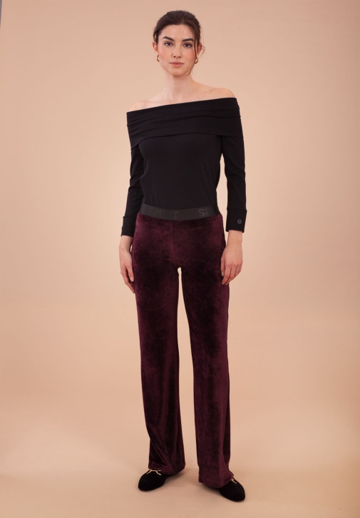 Burgundy Velvet Trousers
