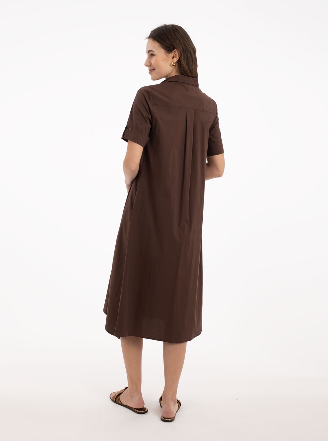 Vestido Camisero Marron 4