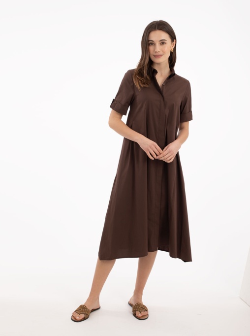 Vestido Camisero Marron