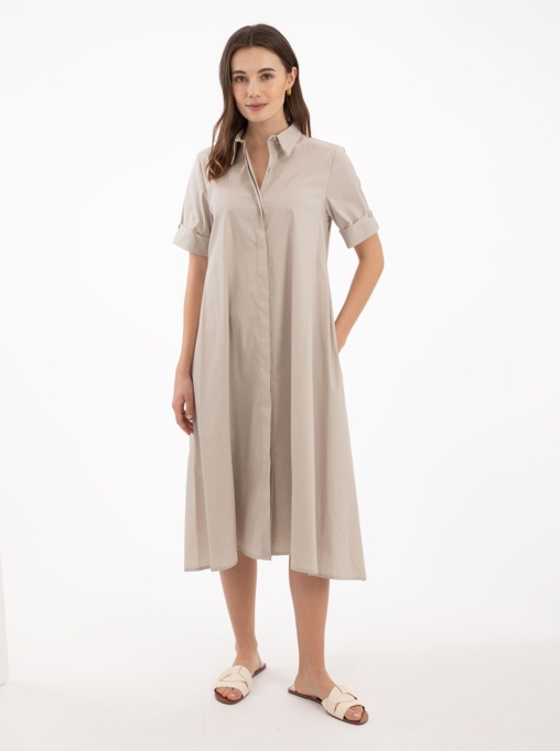 Vestido Camisero Baige