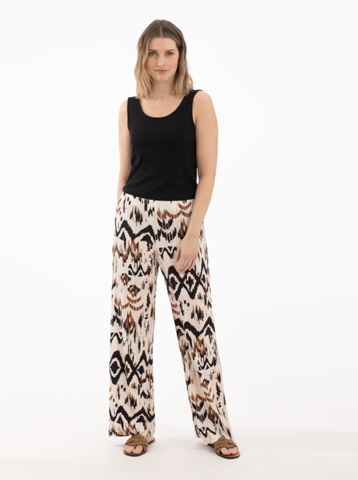 Pantalón Punto Estampado Colorido