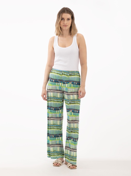 Pantalón de rayas verde