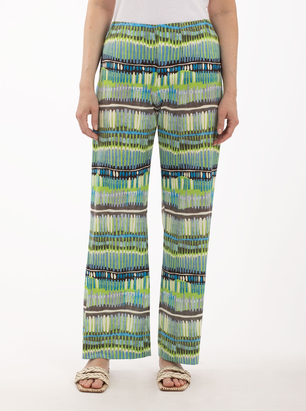 Pantalón de rayas verde 1