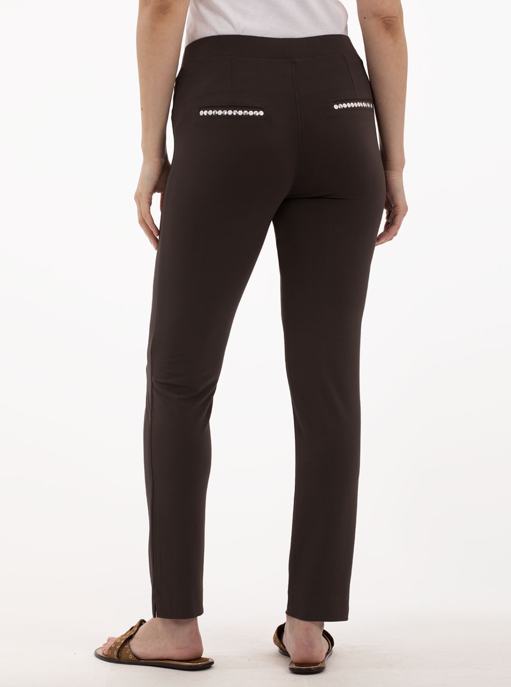 Pantalón Pitillo Marrón 1