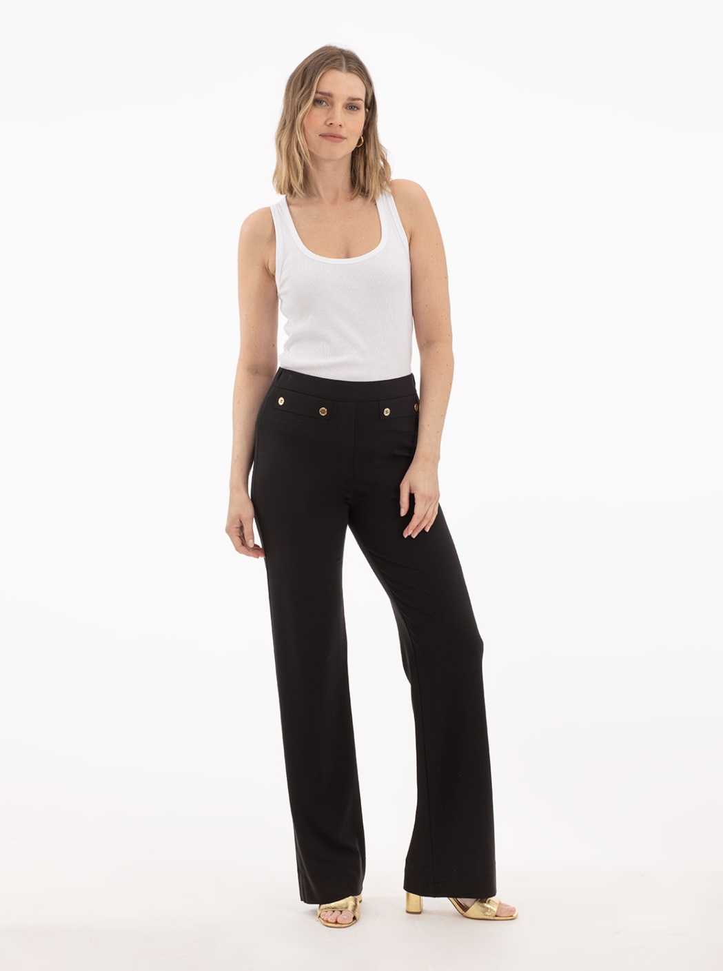 Pantalón Ancho Negro 