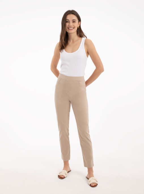 Pantalón Pitillo Beige
