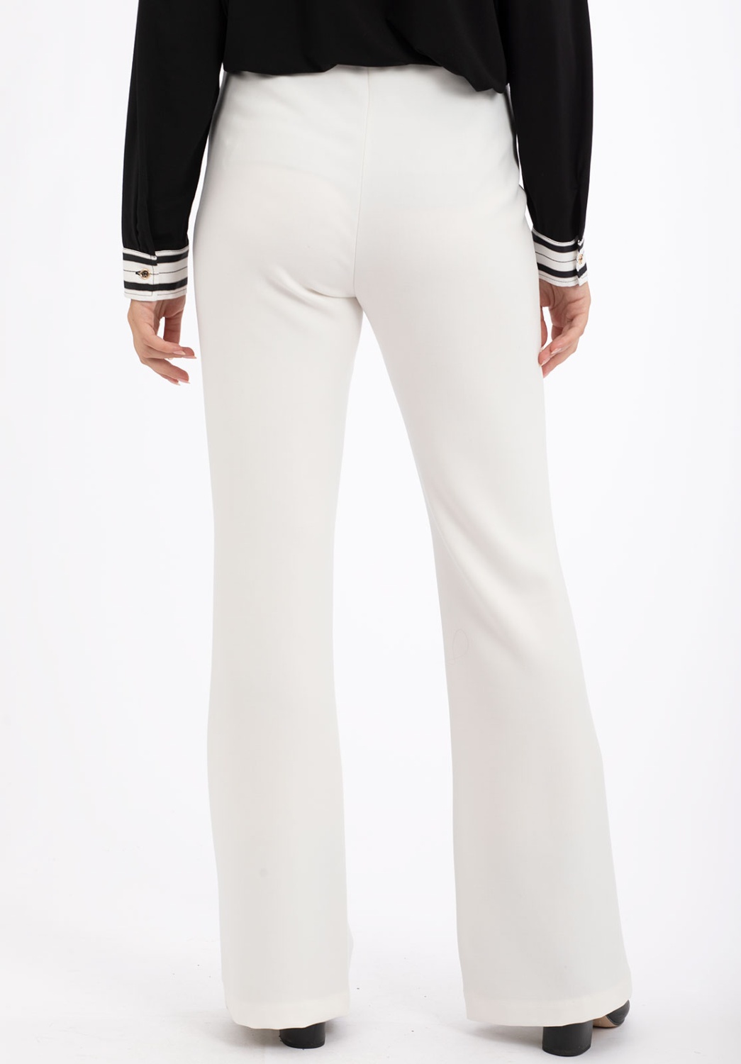 Mid-Rise White Trousers