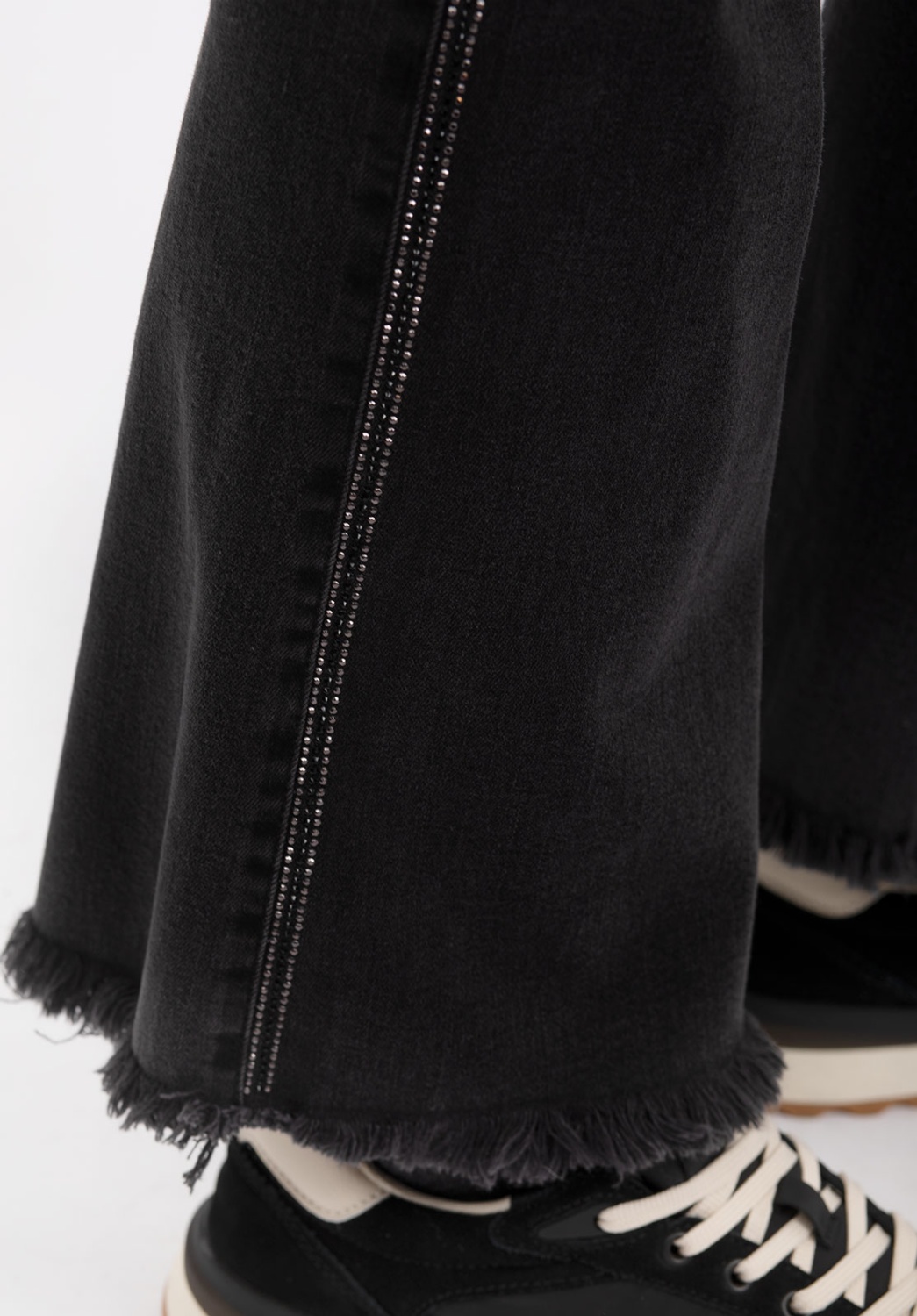 Jeans de Campana Gris Oscuro