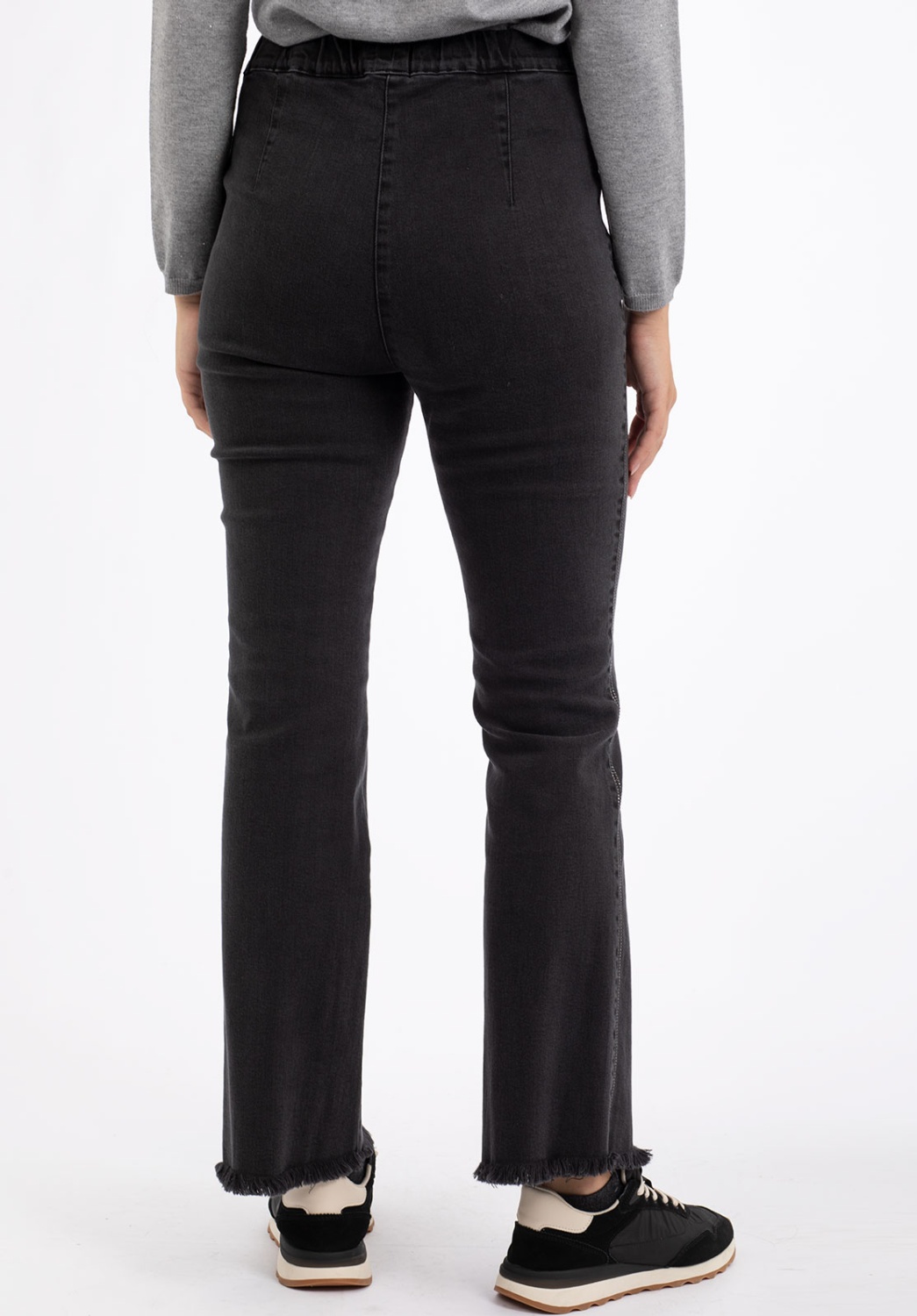Jeans de Campana Gris Oscuro