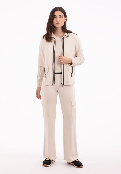 Ecru Cargo Trousers