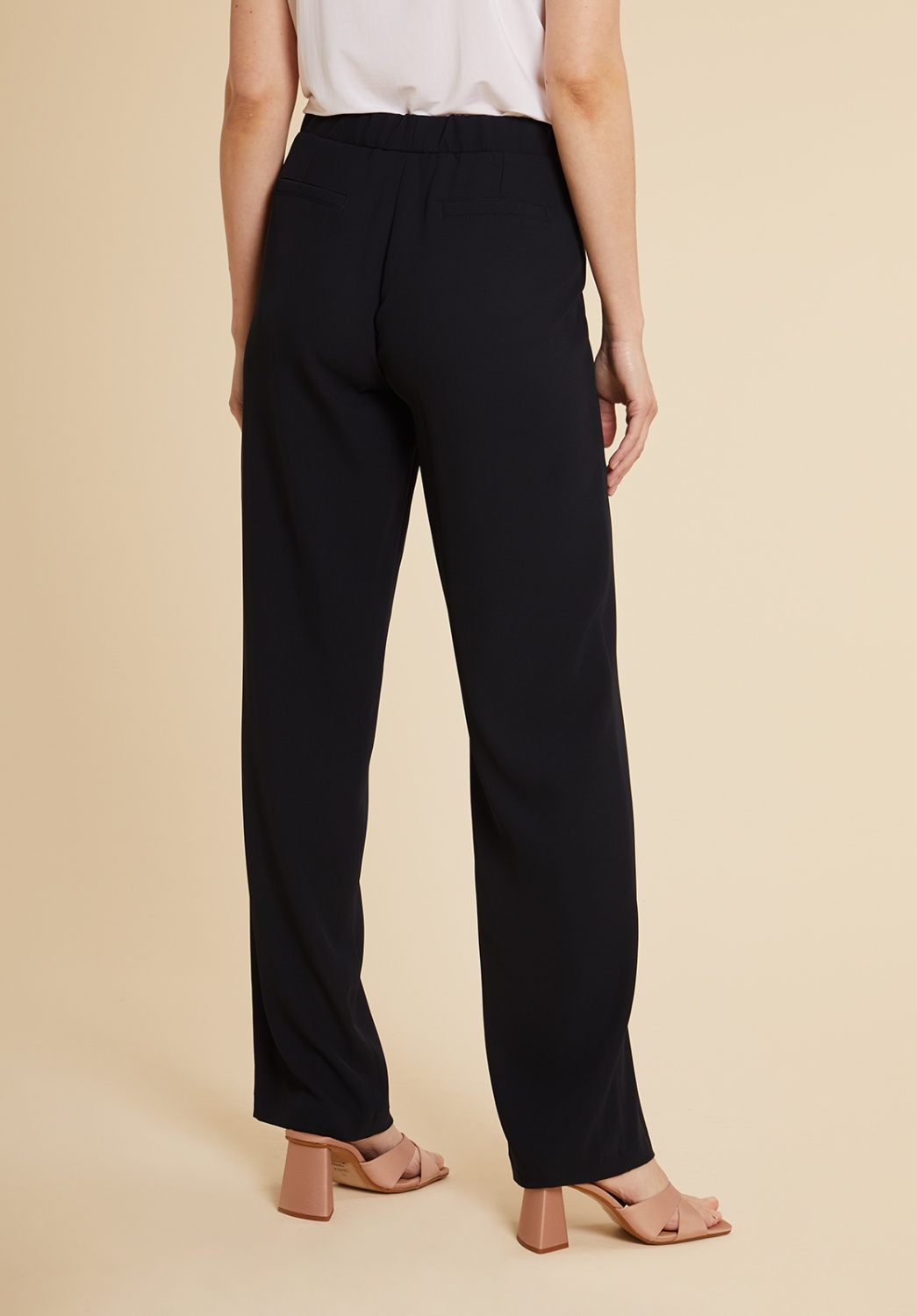 Navy Straight Trousers