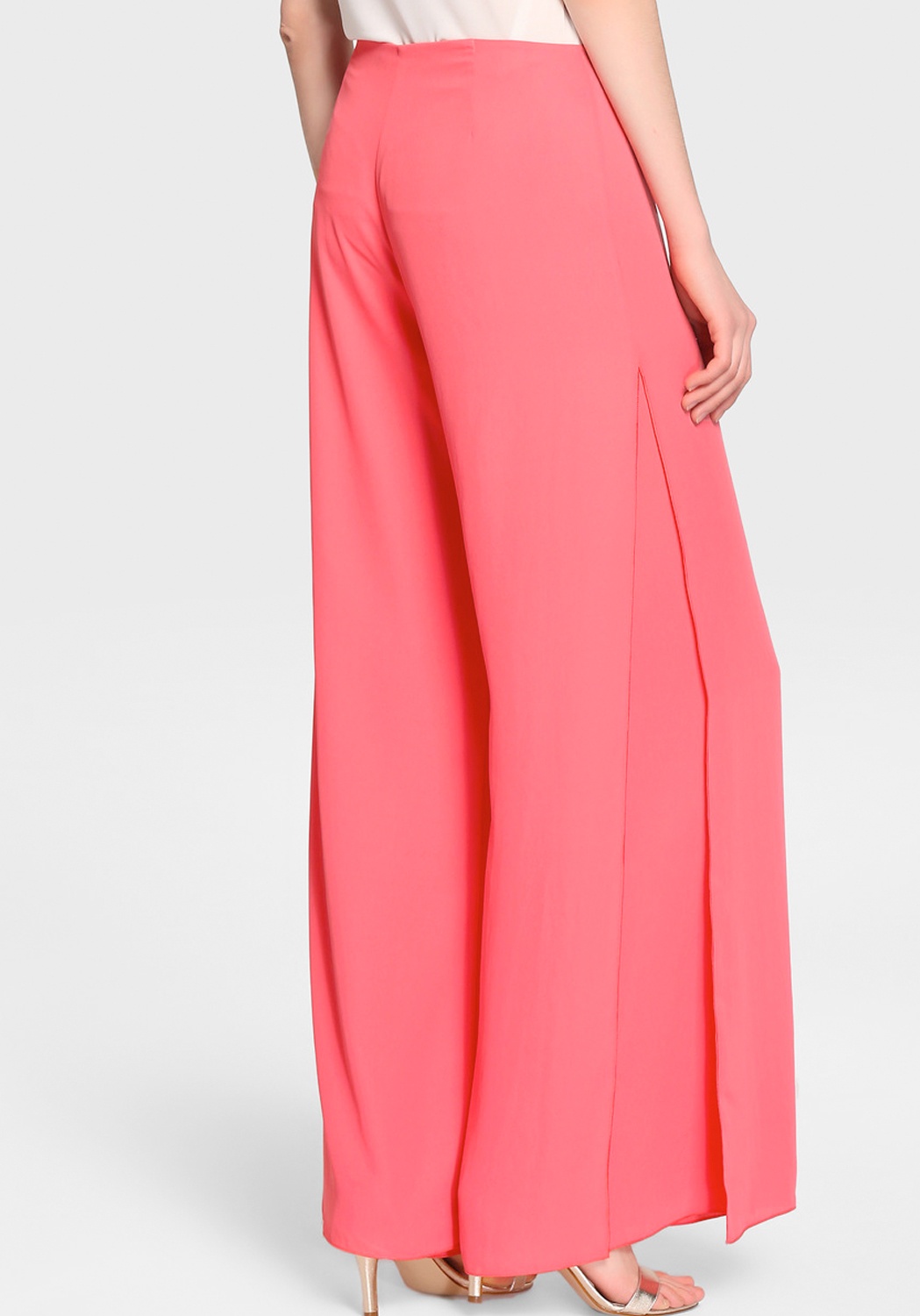 Flared Coral Trousers 2