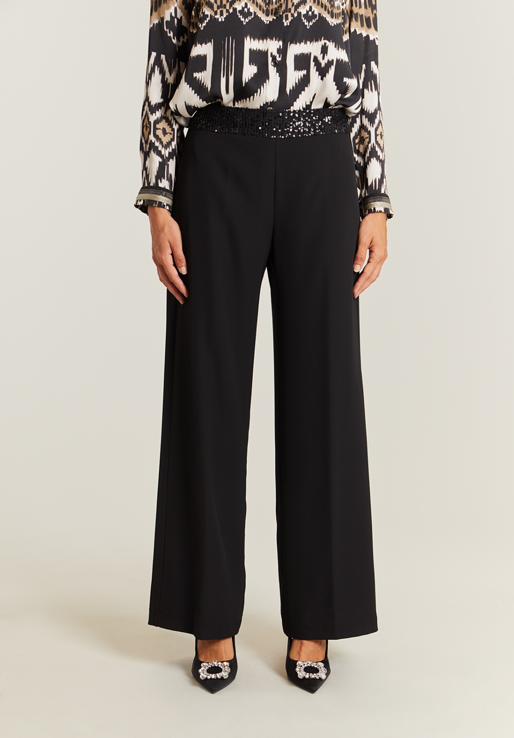 Sequin Palazzo Trousers 