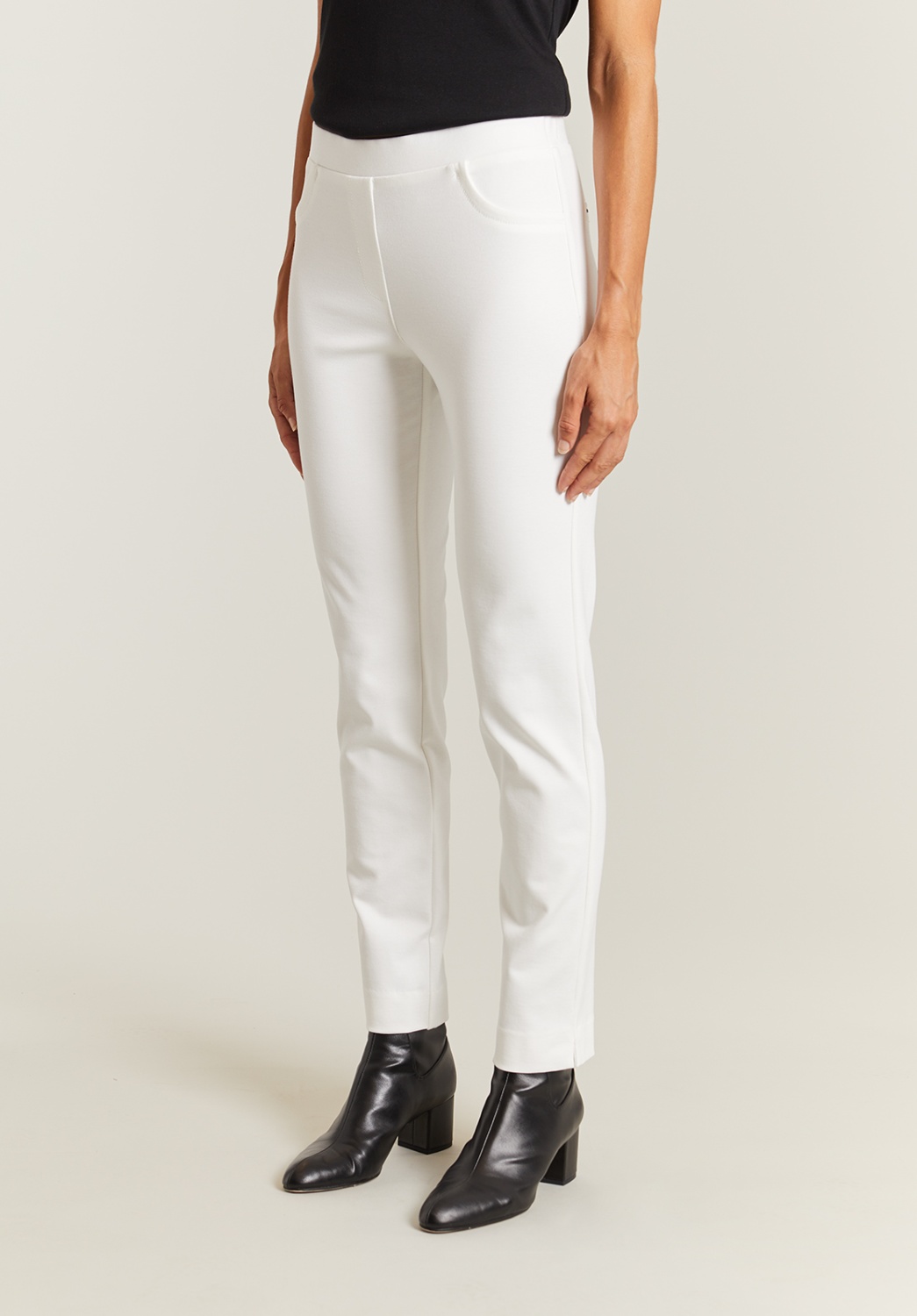 Pantalon slim blanc 1