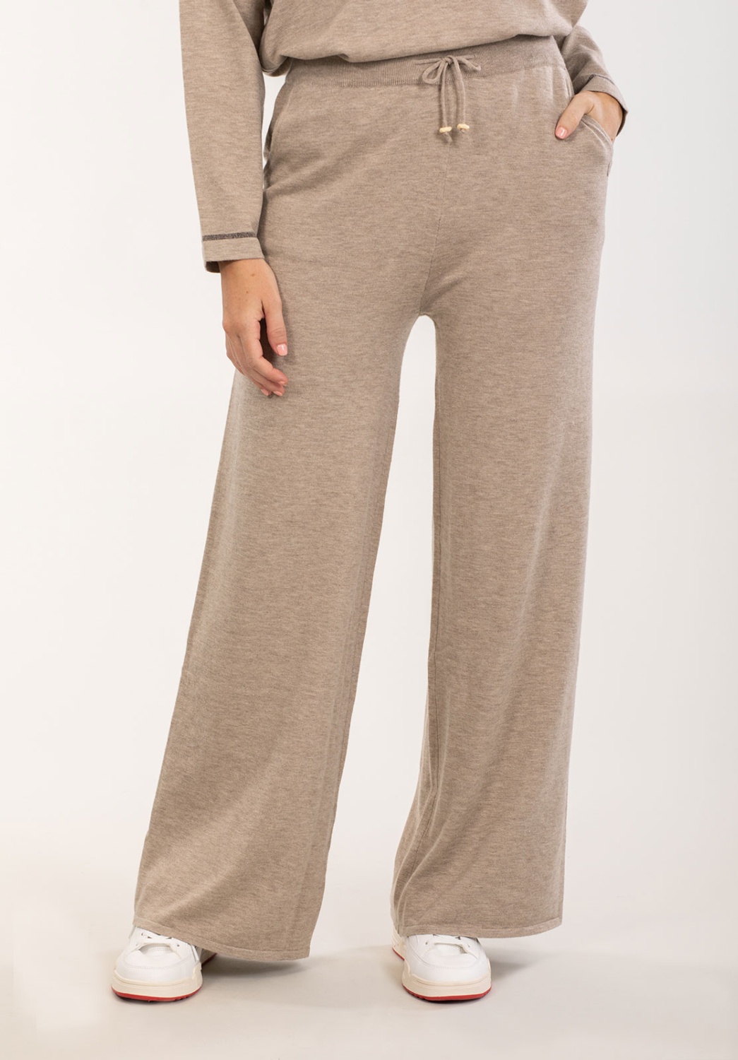 Beige Knitted Trousers 