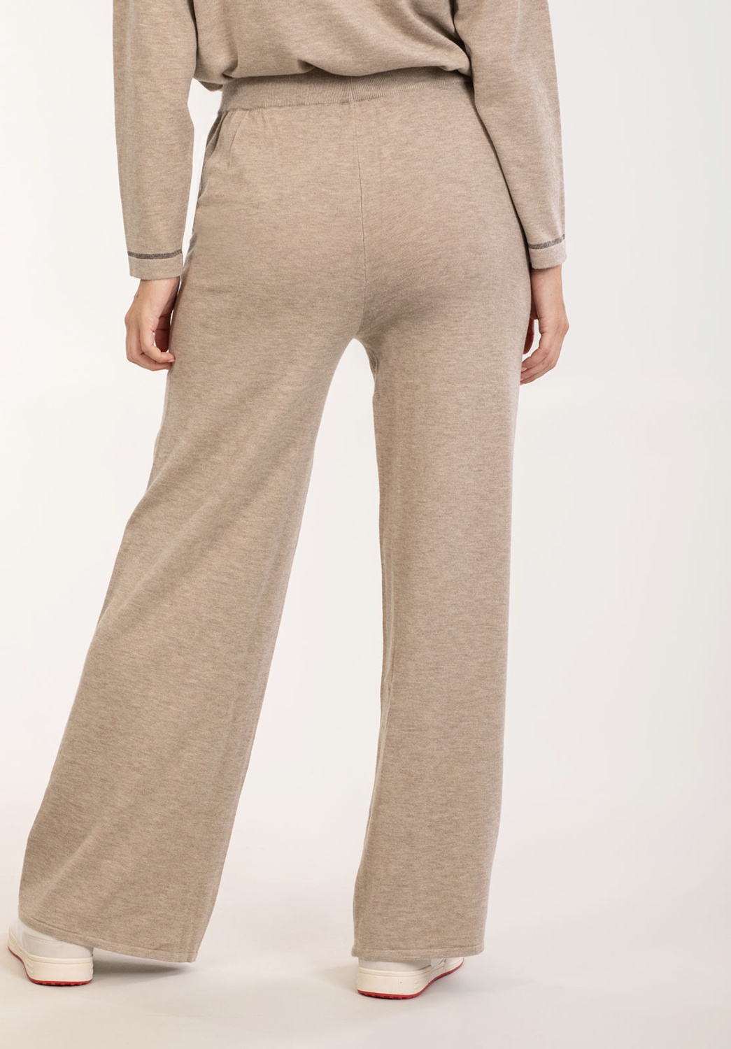 Beige Knitted Trousers 2