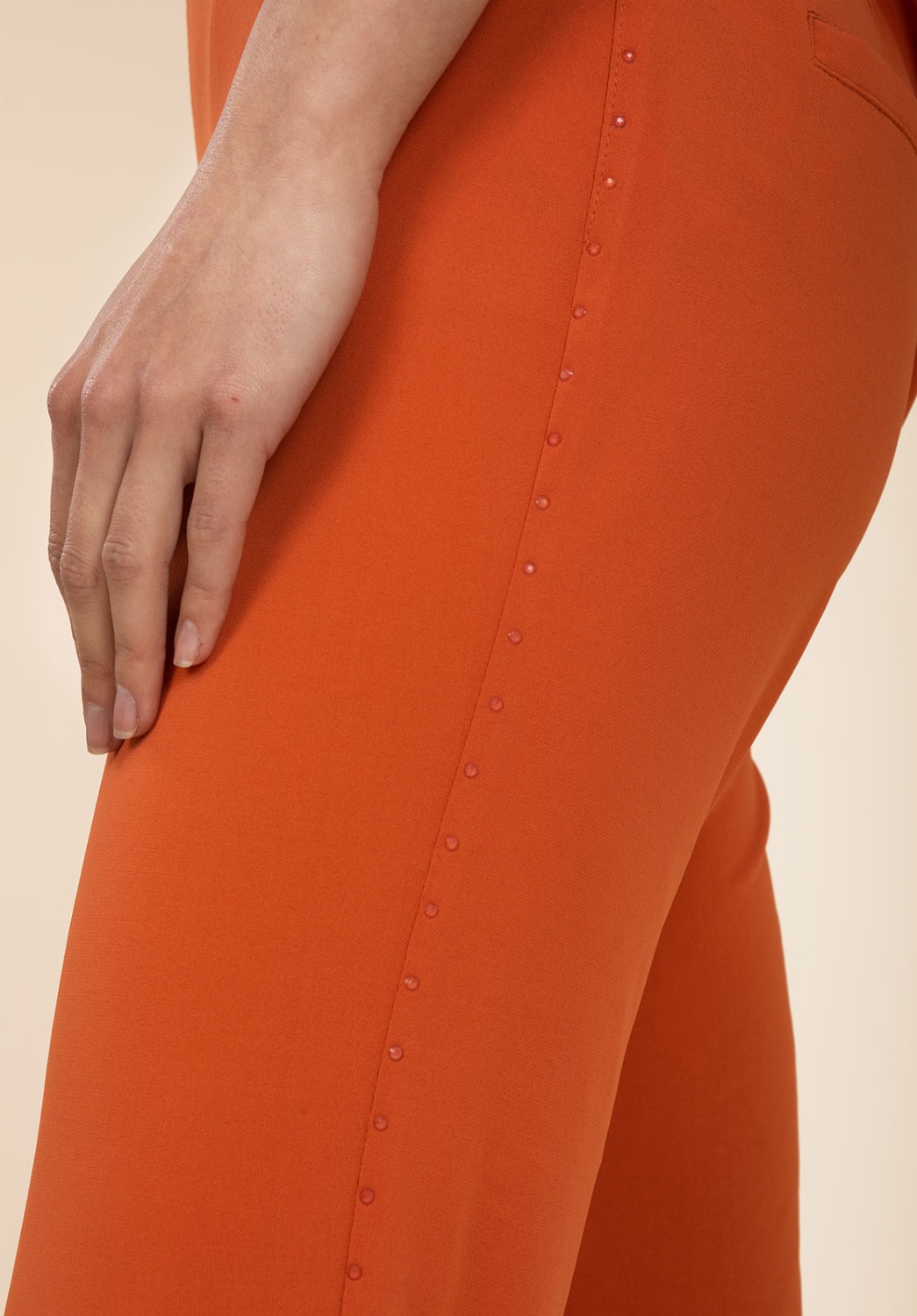 Orange Trousers With Rhinestones 2